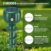 YOOYHHOME Solar Powered Mole Repellent - 3 Modes, IPX7 Waterproof,