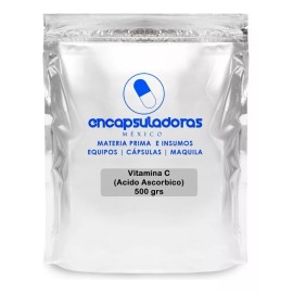 Encapsuladoras México Acido Ascorbico Vitamina C, 500 Grs Sabor Natural