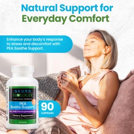 Neuro biologix PEA Soothe Support Natural Relief Formula - PEA Supplement Featuring PEA & Resveratrol to Support Nerve Function & Reduce Sensitivity - Promotes Recovery, Mental Clarity, Energy & Everyday Balance
