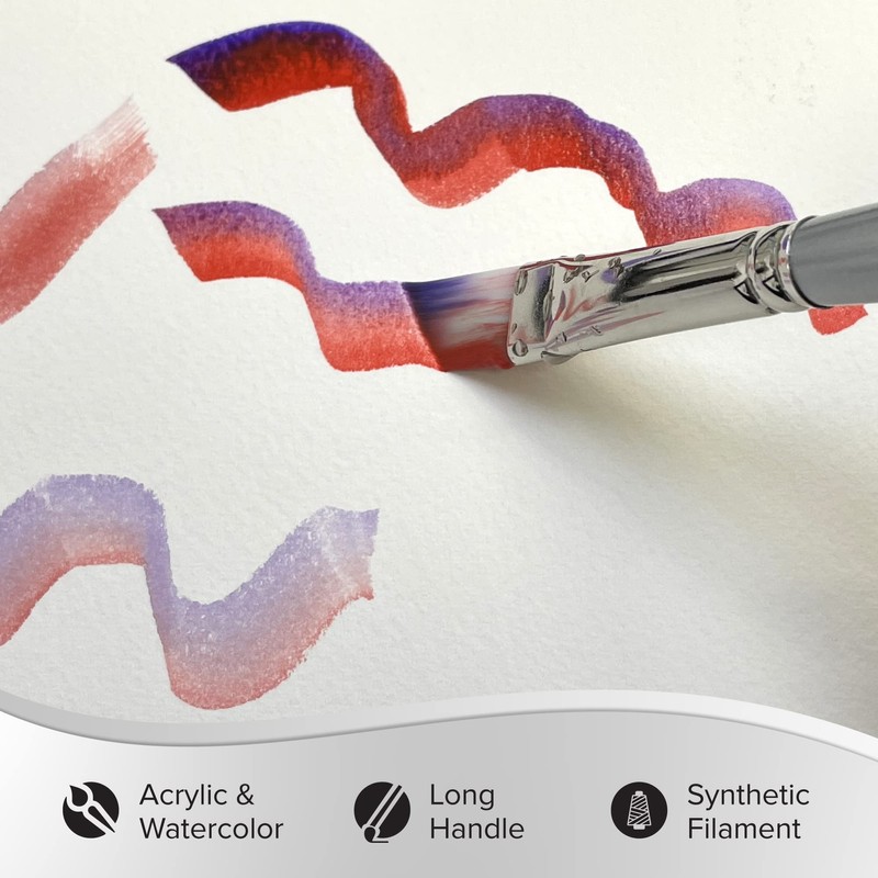 Silver Brush Limited Silverwhite Angle Watercolour Paintbrush, Size 3/8 in
