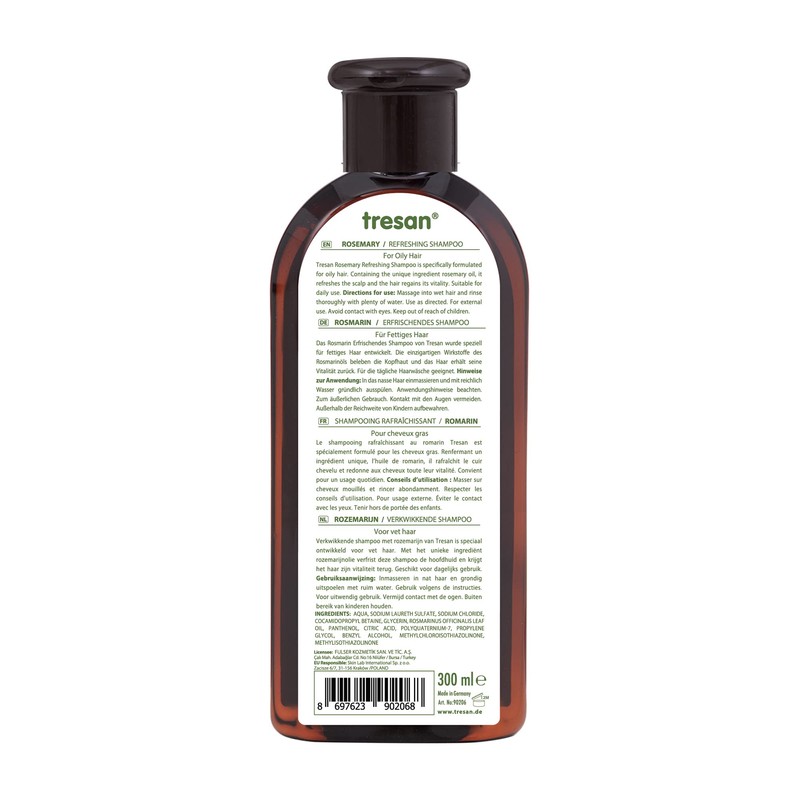 Tresan Rosemary Refreshing Shampoo for Oily Hair - Nourishing Volumising