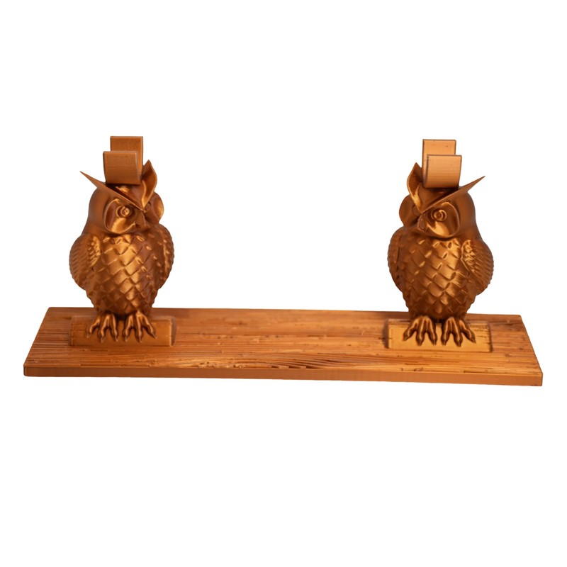 Magic Wand Display Stand with Owls (Copper)