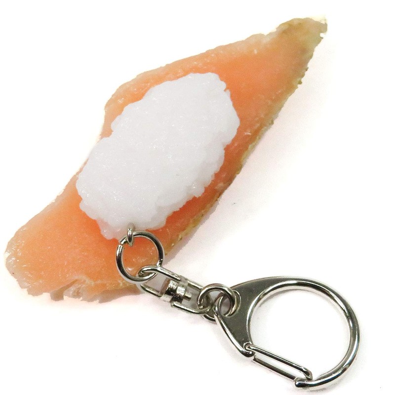 Food Sample Key Chain, Broiled Salmon Nigiri Sushi, 255 OK