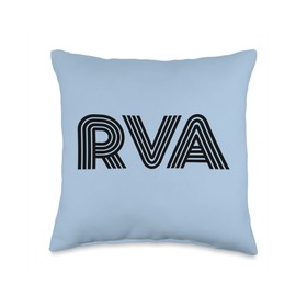 RVA Richmond VA Retro Design Throw Pillow