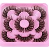 Focipeysa Lashes Mink Fluffy Wispy False Eyelashes 20mm Dramatic Faux