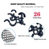 Yoliko 26 Pcs 4 Sizes 3/16",1/4",5/16",3/8" Wingnuts, Quality Carbon Steel