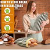Mosucoirl Beeswax Bread Bags 2 Pack, Reusable Bread Storage Boxes