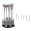 9pcs Screwdriver Set Flathead CrossHead Screwdrivers Kit with Rotating Base