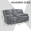 ULTICOR Reclining Loveseat with Middle Console Slipcover, 8-Piece Velvet Stretch