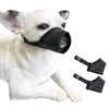 MoiiLavin Dog Muzzle XS (2 Packs) for Small Dogs with Long Snout Quick Fit Dog Muzzle Adjustable Prevent from Biting Barking and Chewing XS Soft Muzzle (Black+Black)