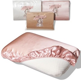 Sleeping Party Pillowcase 100% Silk Washable Christmas Gift Beauty Skin Beauty Hair Gold White Pink Pillowcase (Shell Pink)
