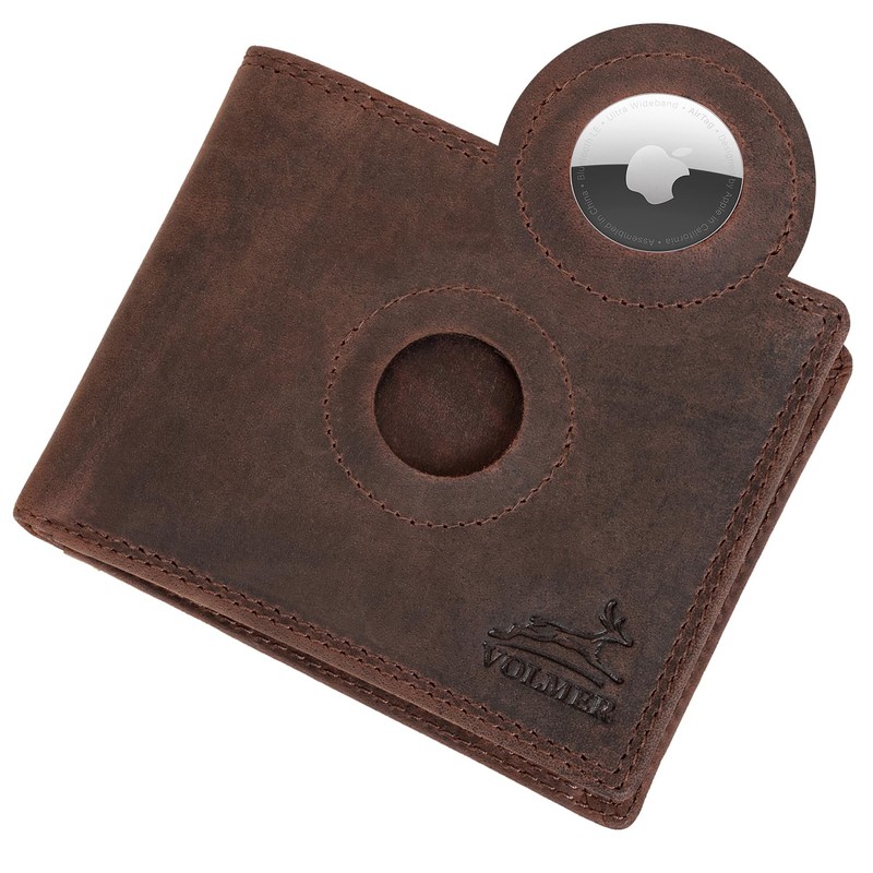 Fa.Volmer ® Leder Smart Airtag Geldbörse Herren mit RFID-Schutz -