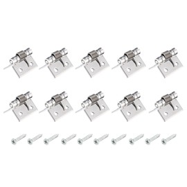 sourcing map Spring Loaded Hinges, 1" 304 Stainless Steel Self Closing Hinge for Cabinet 10pcs