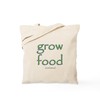 CafePress Grow Food Not Lawns Tote Bag Reusable Natural Beige