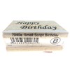 Art Stamps Small Script Birthday Stamp, Black