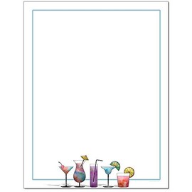 Cocktails Letterhead Laser & Inkjet Printer Paper (100 Sheets)