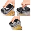 DRW 1700ml Acrylic Kitchen Tin with Airtight Seal Clear and