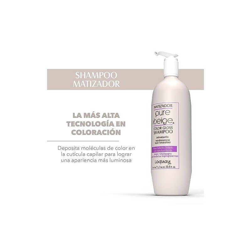 Loquay Shampoo Matizador Pure Beige 1 Lt
