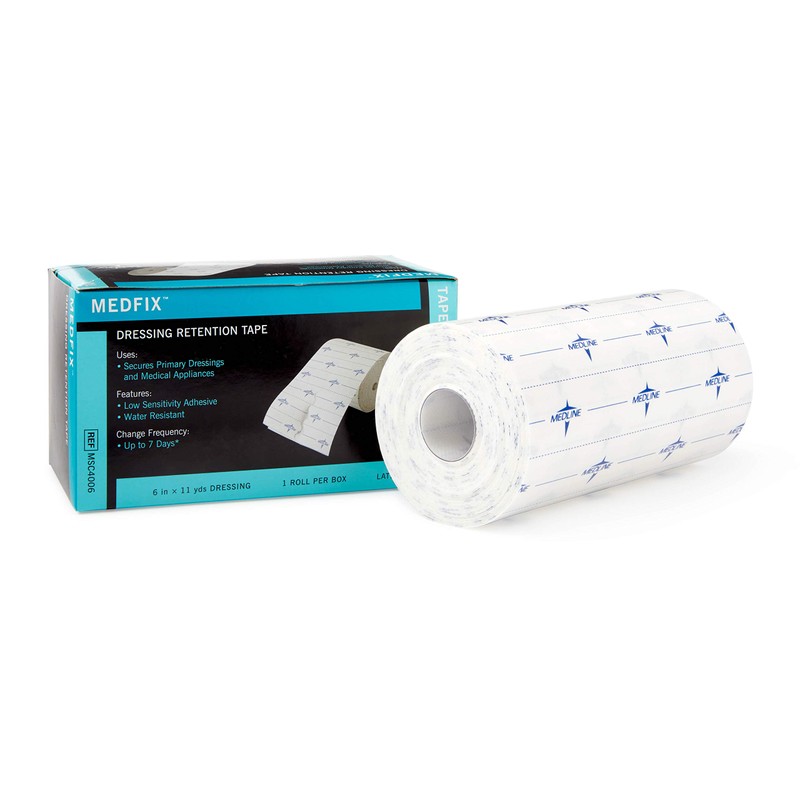 Medline MedFix Dressing Retention Tape with S-Release Liner, Secures Primary