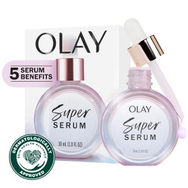 Olay Super Serum with Niacinamide, Vitamin C, Collagen Peptide, Vitamin E & AHA, 30 mL