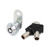 Sourcingmap Drawer Cabinet Metal Cylinder Security Cam Lock Silver Tone