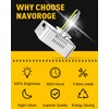 NAVOROGE D5S HID Bulbs, 6000K 35W Cool White Xenon D5S