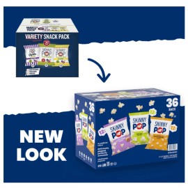 SkinnyPop Variety Snack Pack Popcorn, 0.5 oz., 36 pk.