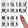 Mabor 15 Sheets Round Number Stickers 1-300, Small Clear Consecutive