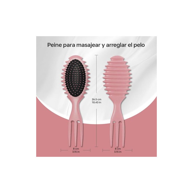 Cepillo Para Cabello Rizado Para Mujeres, Peine Para Peinar Ondas,