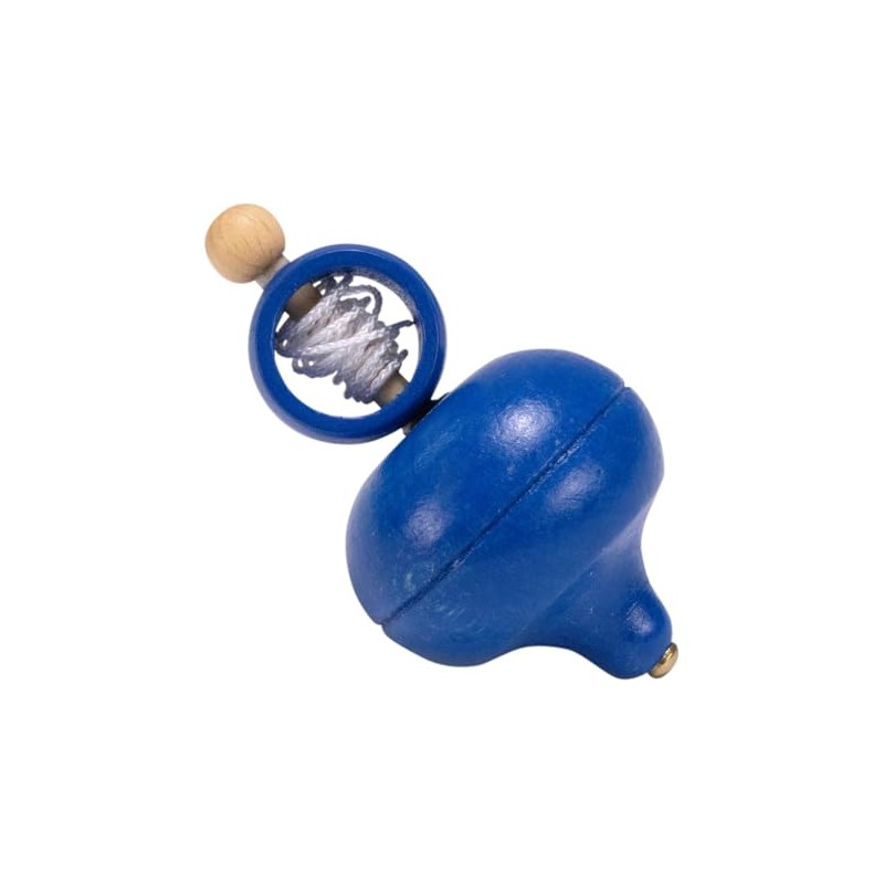 6420 Wooden Spinning Top Classic Spinning Top with Cord Drive