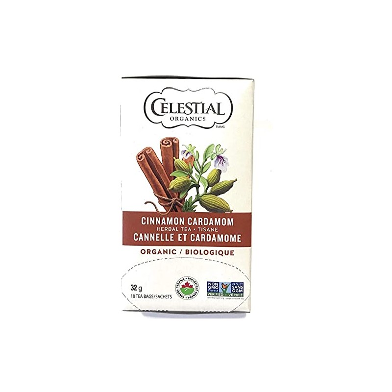 Celestial Seasonings Organics Herbal Tea Cinnamon Cardamom Organic White 6