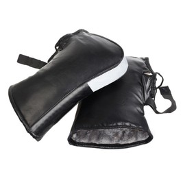 Bike Handlebar Mittens Waterproof Motorcycle Gloves Winter Thermal Windproof PU Gloves for Men Women