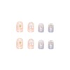Domiya Nail Tip, 3D Nails, 24 Pieces, Very Short, Popular,