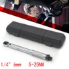 Rayinblue New Ratcheting Torque Wrench 5-25Nm 1/4" Drive Ratchet Cycles