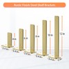 Gold Heavy Duty Iron Shelf Brackets,12 inch,Floating Brackets Upgraded, Heavy