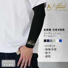 Aiming Flow (FNCK007) Arm Cover, Men's, Cooling Sensation, 3 Colors, UV Protection, Cooling Sensation, Arm Sleeve, Arm Cover, Sweat Absorbent, Quick Drying, Sports, UV Protection, Sunburn Protection,