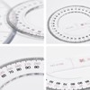 Round Protractor 360 Degree Plastic Measuring Tools Maths Organic Semicircle