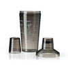 True Smoke Tinted Plastic Cocktail Shaker with Measurements, Includes 6