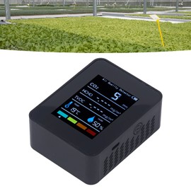 LCD TVOC HCHO CO2 Detector, Real Time Detection, Compact Design, Accurate Display, Air Quality Monitoring Meter, for Agricultural Growing, Greenhouse Growing