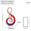 LCCCK 13" H Large Glass Sculpture Red Hand Blown Glass