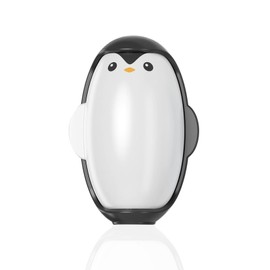 Penguin Shape Reusable Lint Roller Ball, Penguin Sticky Lint Remover, Penguin Hair Sticky Device, Penguin Hair Sticky Roller, Penguin Pet Hair Remover, Cute Penguin Lint Roller for Pets (Black)