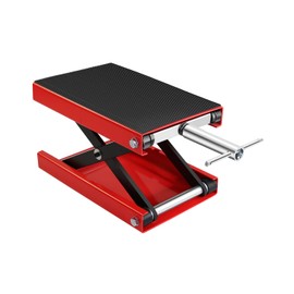 Motorcycle Scissor Lift Jack,1100lb Motorcycle Lift with Wide Deck & Manual Crank Handle,Motorbike Center Stand, for Garage Maintenance & Repair