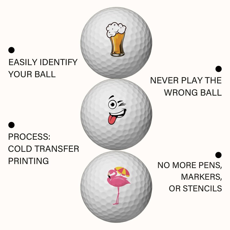 PLIGREAT Funny Expressions Golf Ball Marker 24 Pieces Creative Pattern