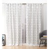 Nicole Miller Hexa Curtain Panel, 54x84, Dove Grey, 2 Panels