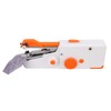 Handheld Sewing Machine Orange Portable Mini DIY Ergonomic Handle Electric