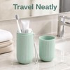 Portable Travel Toothbrush Holder with Cup - Compact Toothpaste Storage