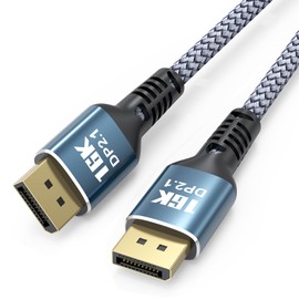 DisplayPort Cable 2.1 3ft, 80Gbps Display Port High Speed Cord, 16K@30Hz, 8K@60Hz, 4K@240Hz, HDR10 HDCP DSC 1.2a FreeSync G-Sync DP 2.1 Alu Braid Compatible Monitor Graphics RTX4090/5090 RX7900 TV PC