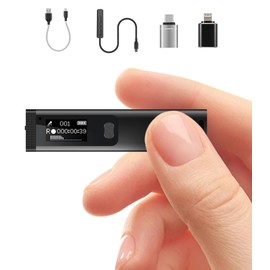 Mini Digital Voice Recorder - 1536Kbps Voice Activated Recorder with Noise Reduction, 64GB Audio Recorder for Lectures Meeting Interviews, Magnetic Tape Recorder Portable Mini with USB, MP3 Player