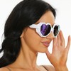 laureles 2023 Fashion Heart Shaped Goggle Y2K Sunglasses One Piece