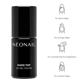 NEONAIL UV Hard Base & Top Set, 7.2 ml – Gel Nail Polish Base & Top Coat